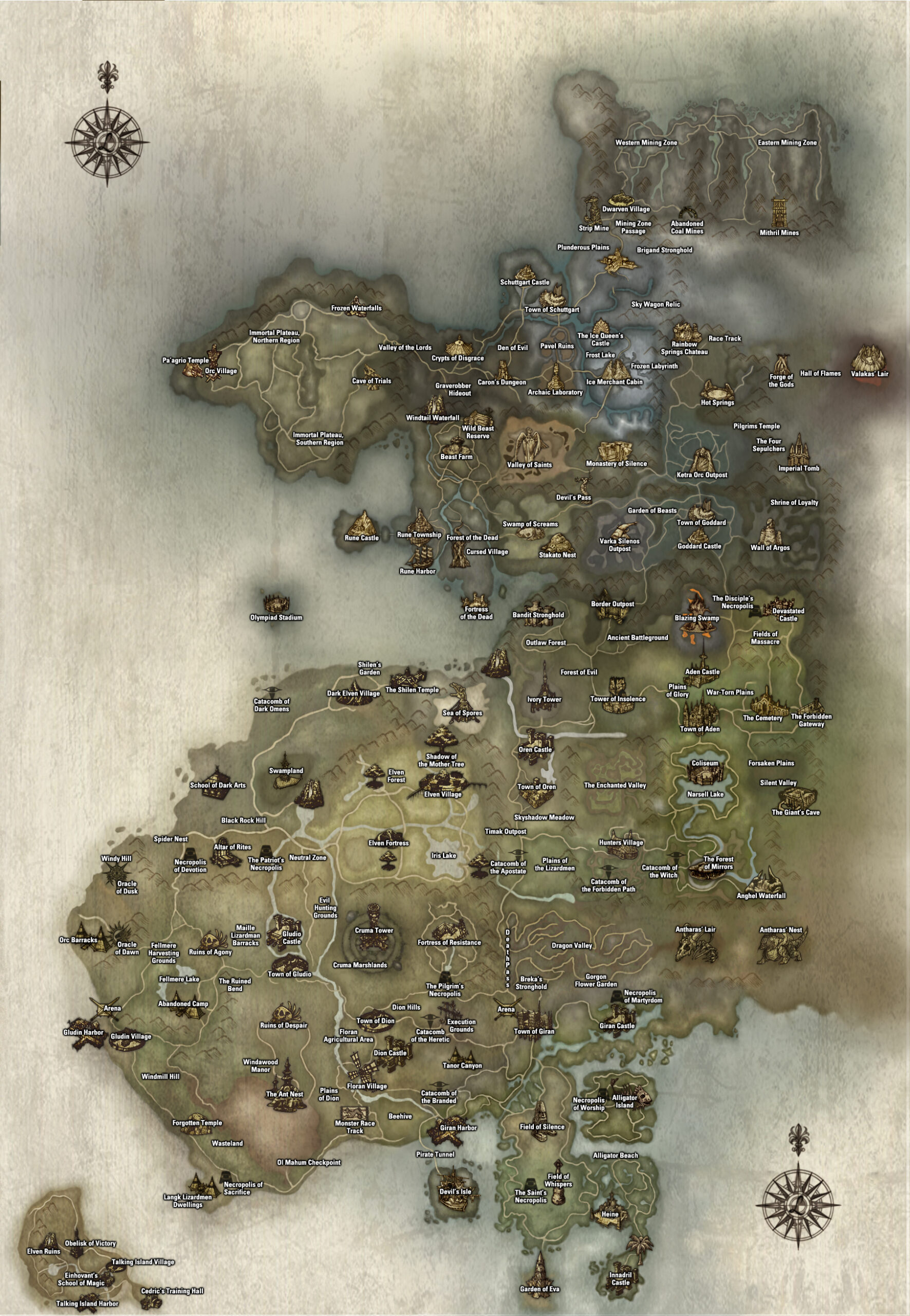 Карта Lineage 2 C5 (Chronicle 5)