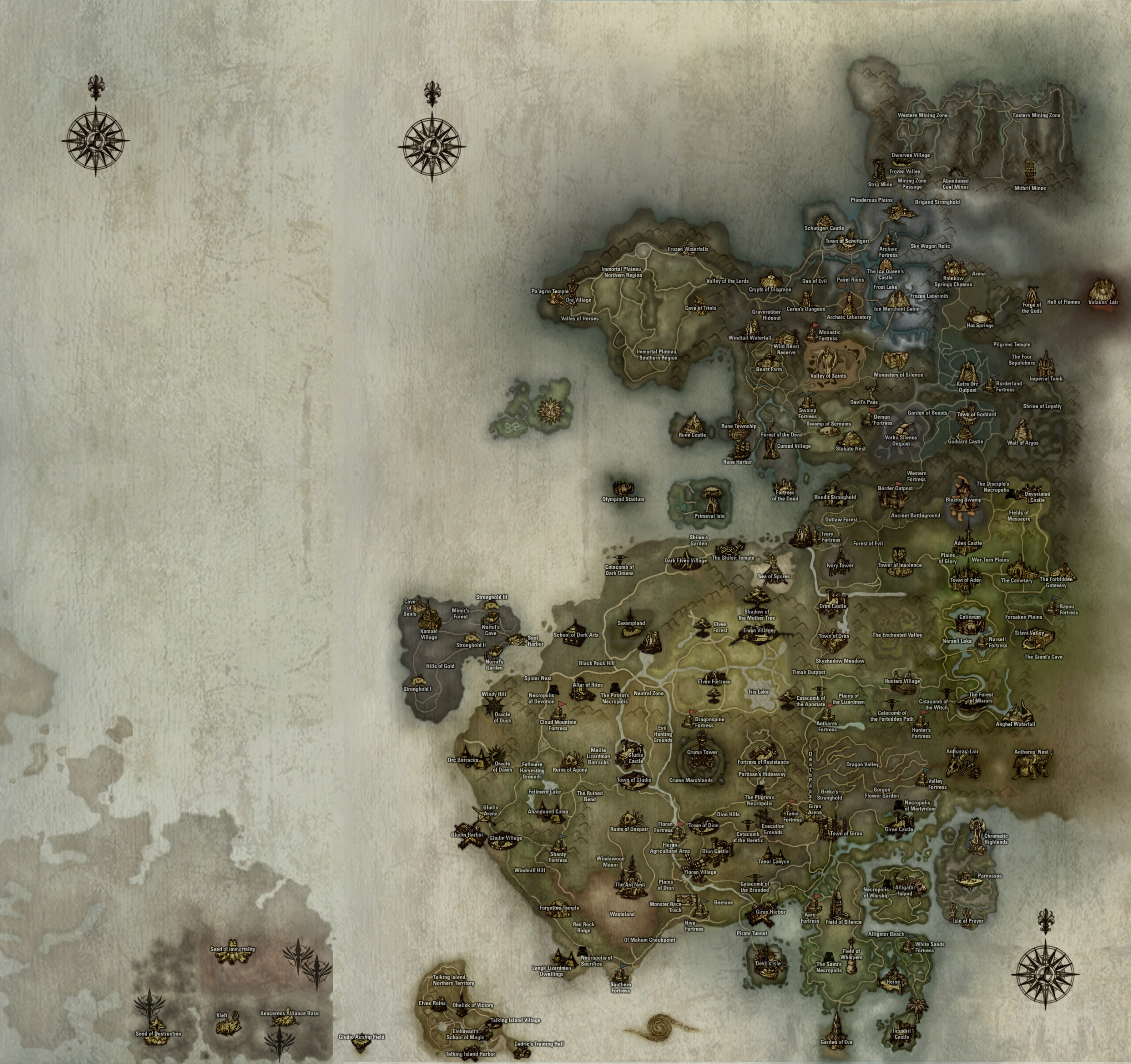 Карта Lineage 2 Gracia